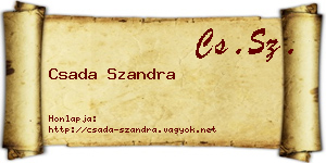 Csada Szandra névjegykártya